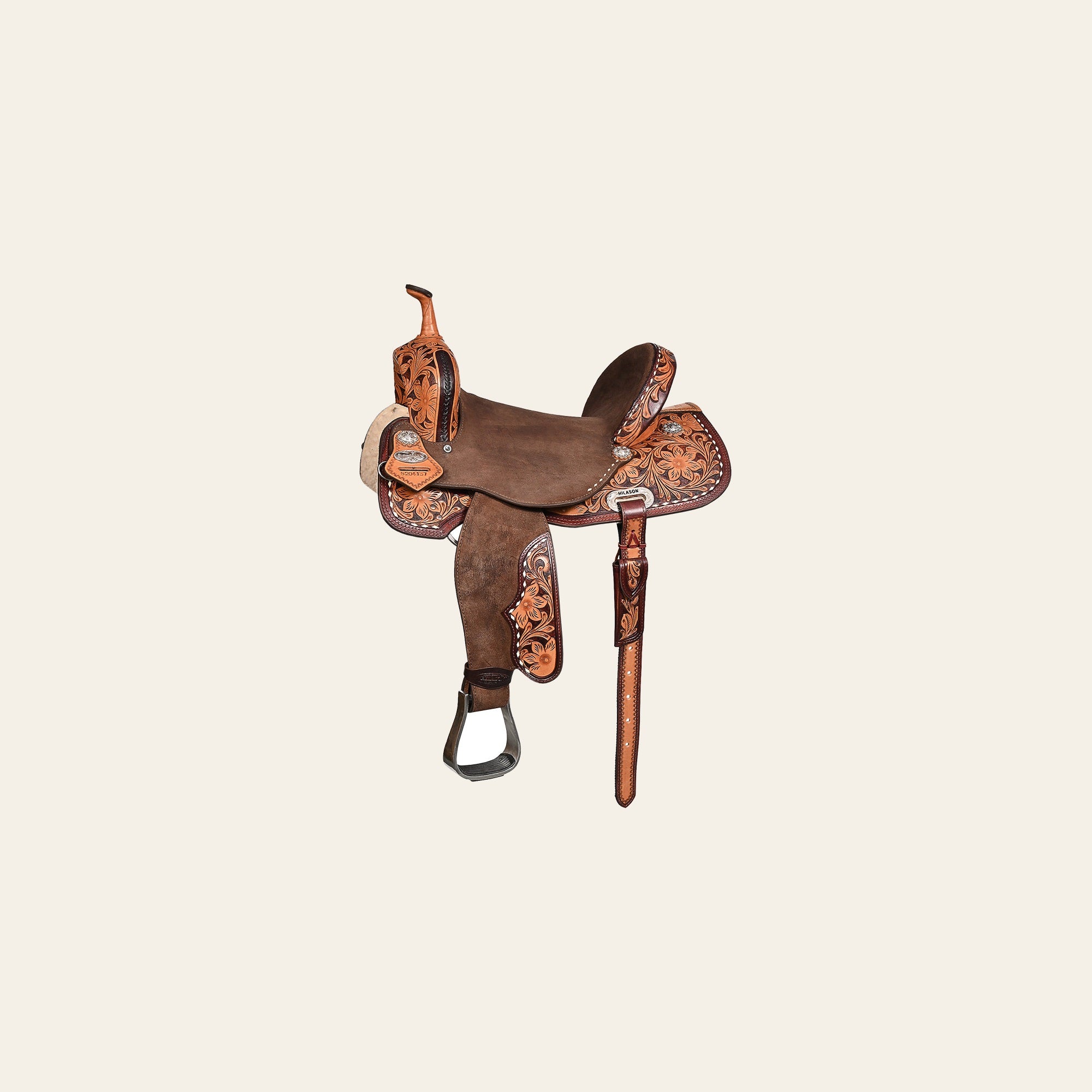 HILASON Flex Tree Western Horse Saddle in American Leather Barrel Trail | for Horses