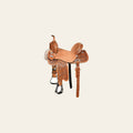 HILASON Flex Tree Western Horse Saddle in American Leather Barrel Trail | for Horses