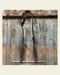 Floral Scalloped Medium Oil One Ear Headstall / Bridle on a warm cream background