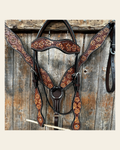 Flower Power Browband/One Ear Breastcollar Tack Sets on a warm cream background