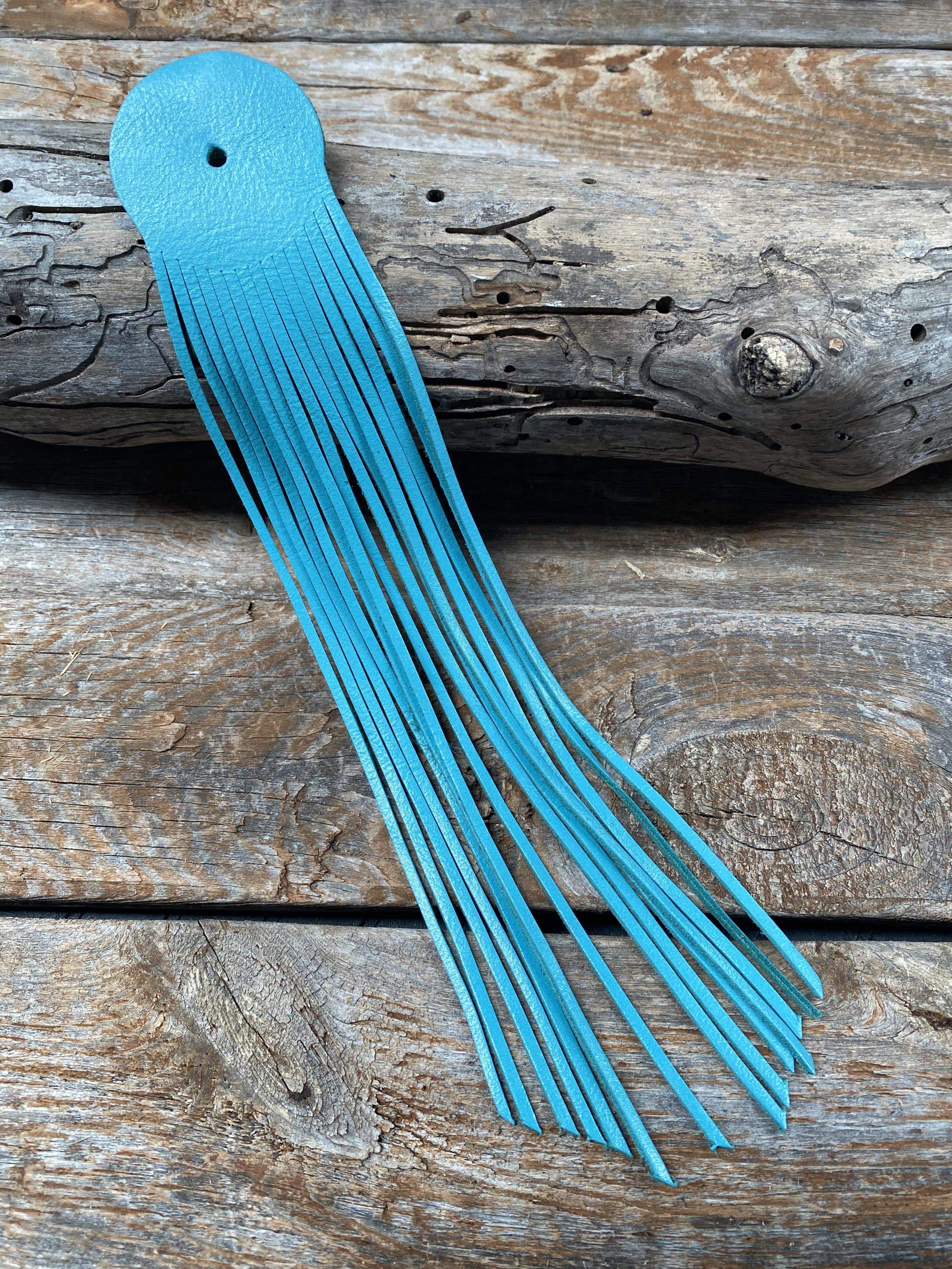 Turquoise Leather Fringe