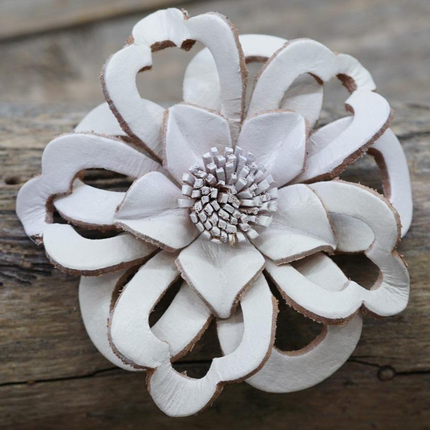 White Lotus Leather Flower