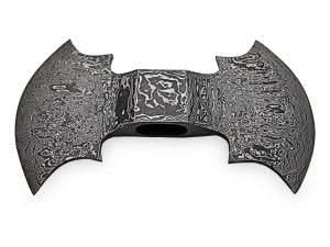 Damascus Double-Bit Axe Head – Fantasy Crescent Pattern