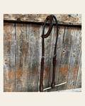 Foxtail Two Tone One Ear Headstall / Bridle #24336 on a warm cream background
