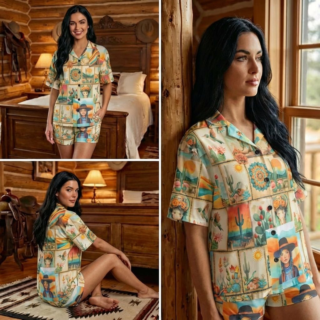 Baha Ranch Pictures of the Southwest Women's Pajama Set Made in America by Baha Ranch Western Wear - product image 2
