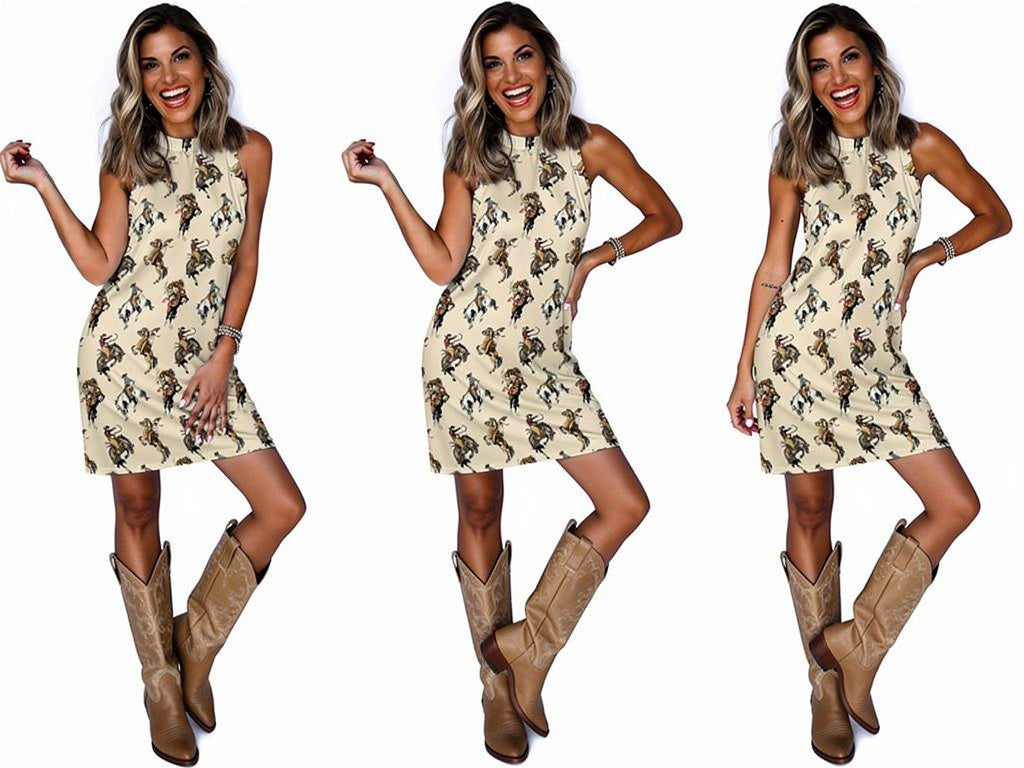 Baha Ranch Vintage Cowgirl Sleeveless Mini Dress by Baha Ranch Western Wear - product image 2