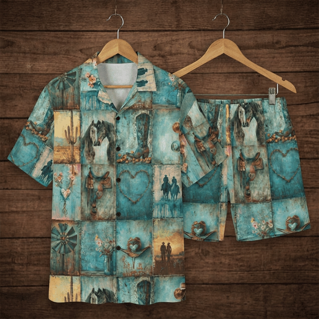 Baha Ranch Turquoise Dreams Womens Pajamas Made in America by Baha Ranch Western Wear - product image 3