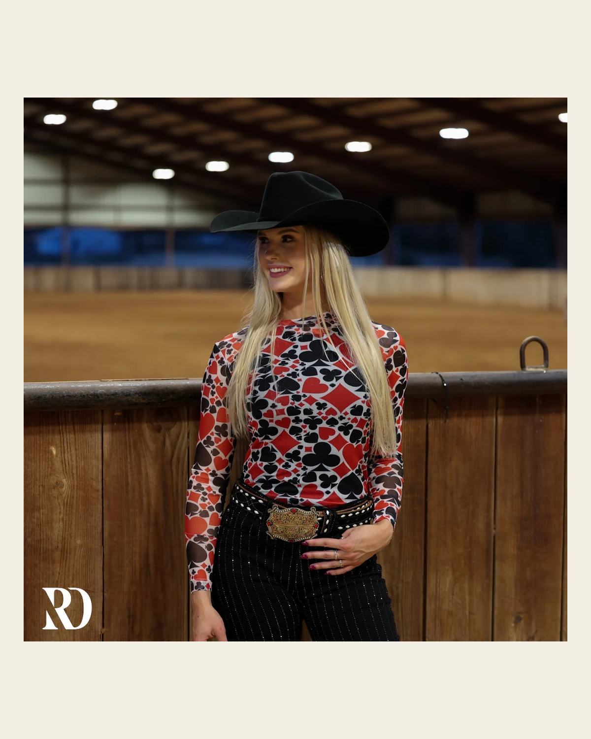 Gambler Mesh Layering Top on a warm cream background