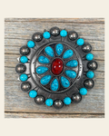 Garnet & Turquoise Sunbeam Concho Berry Jacket #BJW210L on a warm cream background