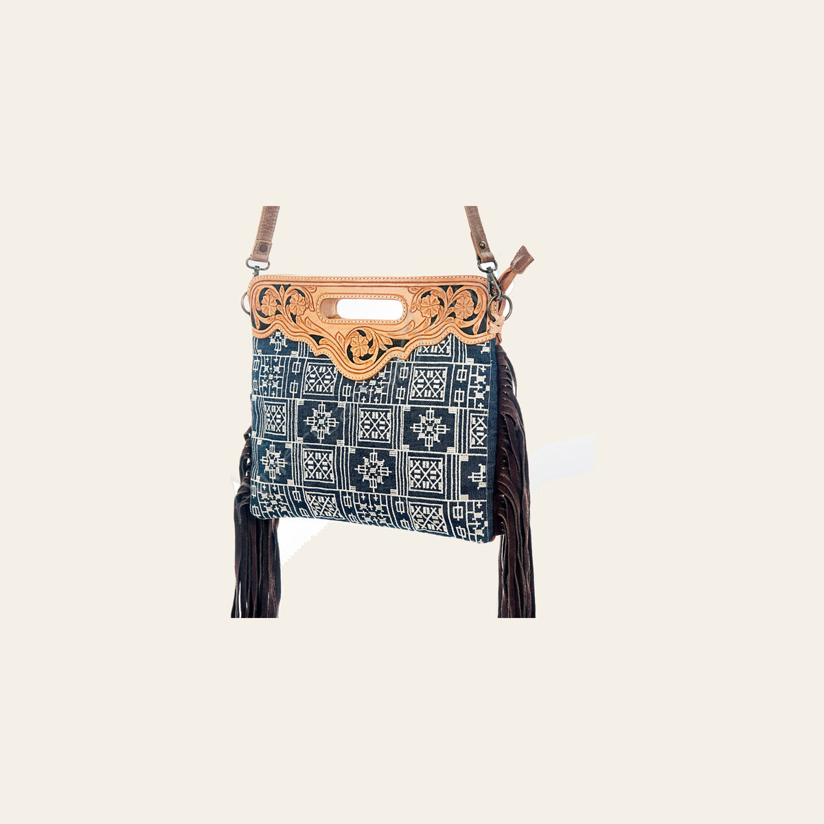 GIBGX158 American Darling Hand Tooled Genuine Leather Women Bag Western Handbag Purse