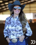 Giddy Up Satin & Fringe Performance Rodeo Shirt