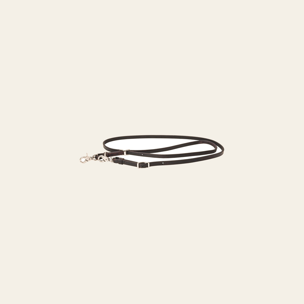HILASON Western Horse American Leather Flat Roper Reins Dark Brown | Barrel Racing Roping for Horses