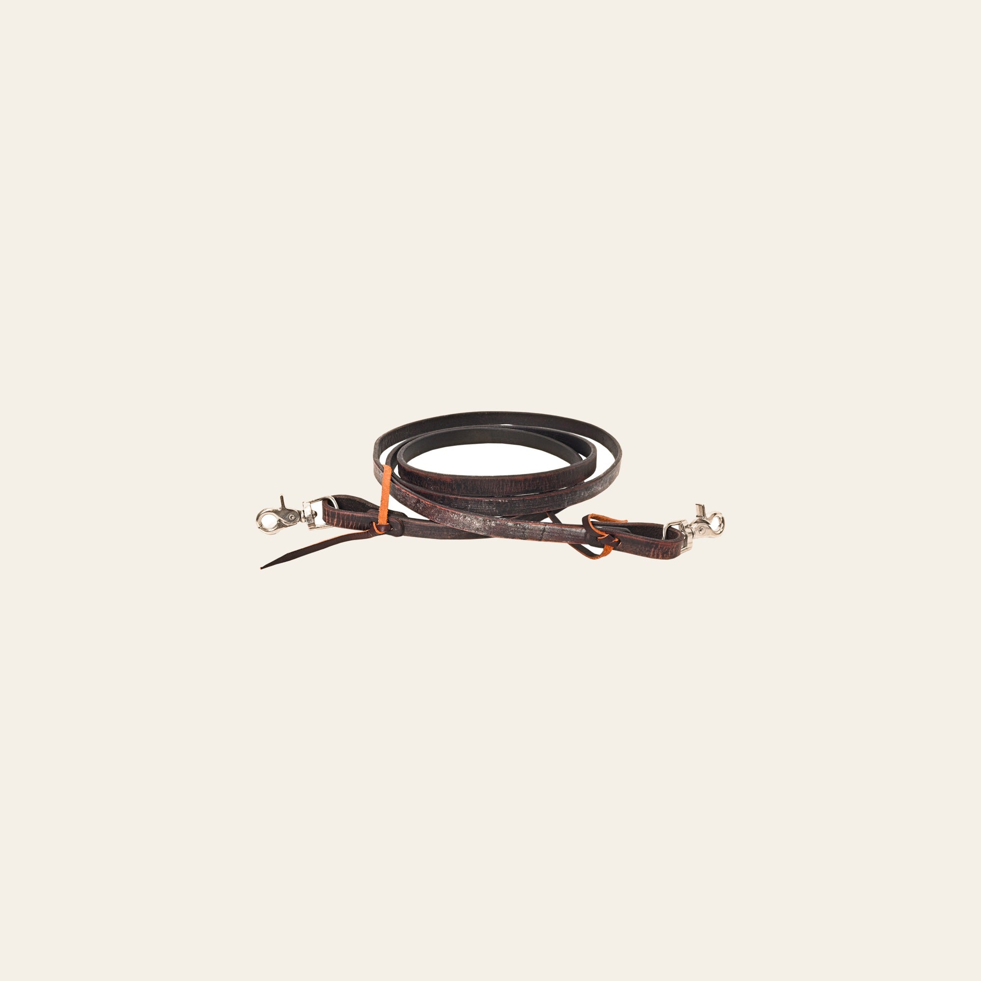 HILASON Western Horse American Leather Latigo Ends Roper Reins, Dark Brown | Reins Barrel Racing Roping for Horses