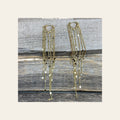 Wild West Gold Fringe and Dot Dangle Fashion Earrings