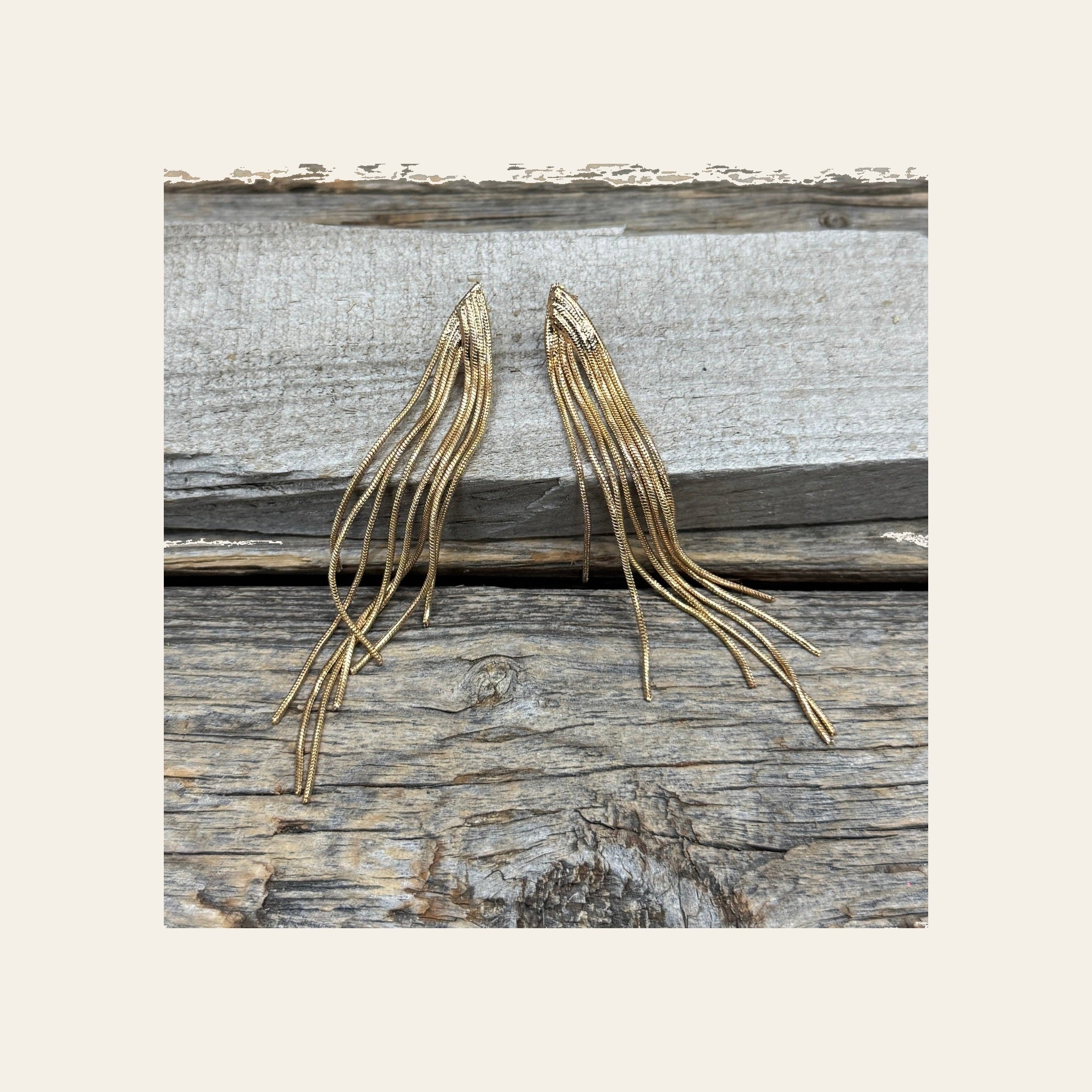 Western Gold Simple Dangle Fashion Earrings