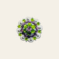 Green Purple Crystal 1-1/4In Berry Headstall Saddle Hilason