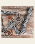 Grey Mule Tape Halter - #MT114 on a warm cream background