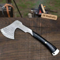 Damascus Full Tang Camping Hatchet with Raindrop Forged Head