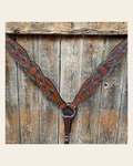 Hand Painted Two Tone Breastcollar #561983 on a warm cream background