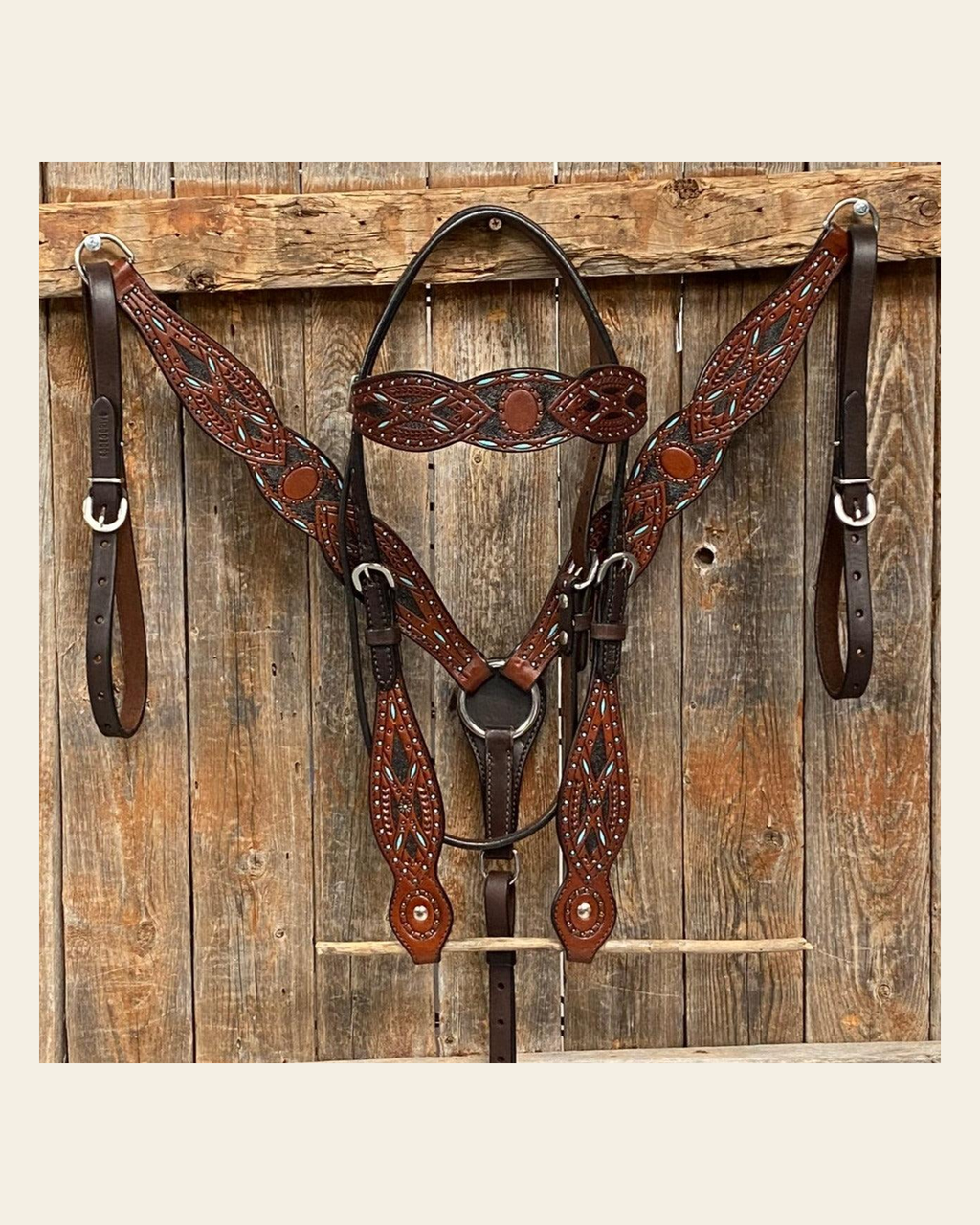 Hand Painted Two Tone Tack Sets on a warm cream background
