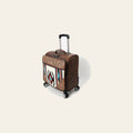 American Darling Travel Case Hand Tooled Saddle Blanket Genuine Leather Women Trolley bag