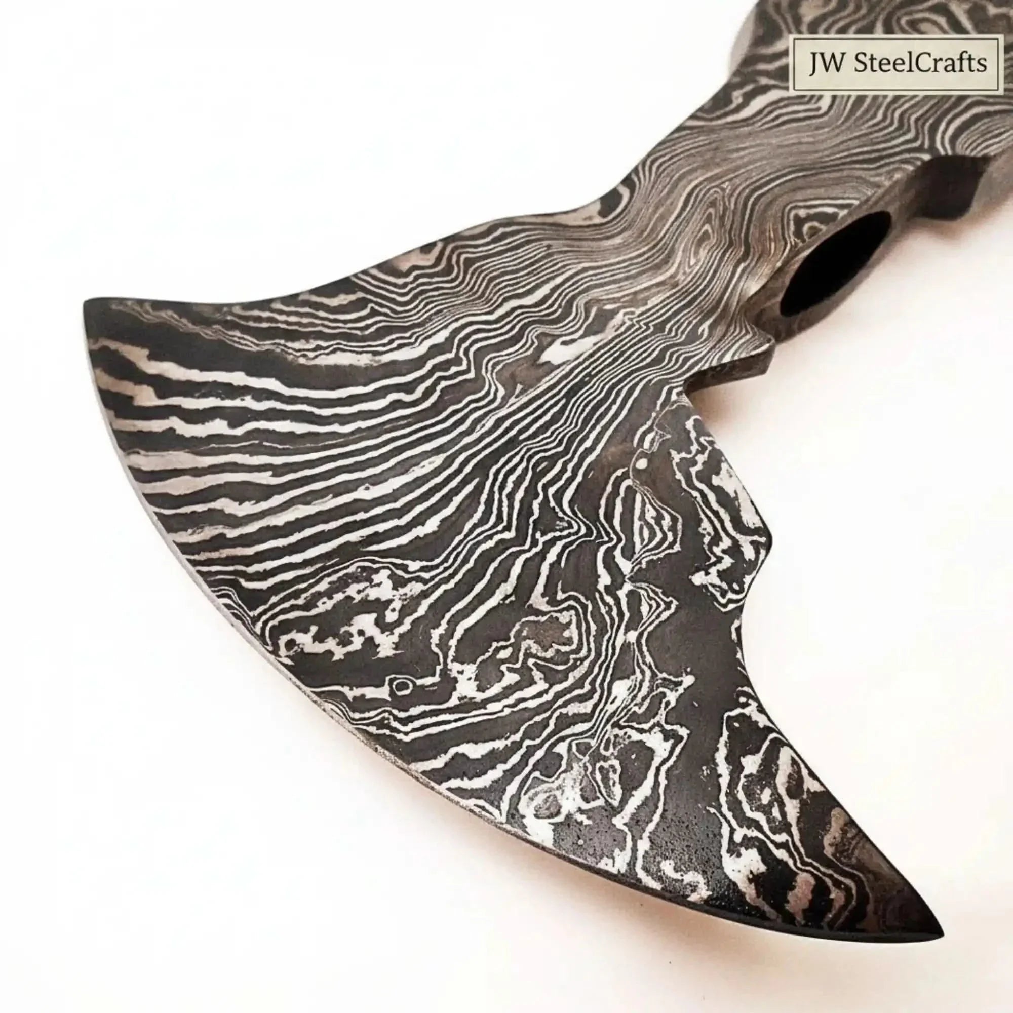 Handmade Damascus Steel Blank Double headed Axe
