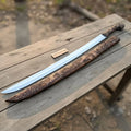 Handmade Shashka Sword 24” – Caucasian Saber Style Curved Blade with Engraved Scabbard