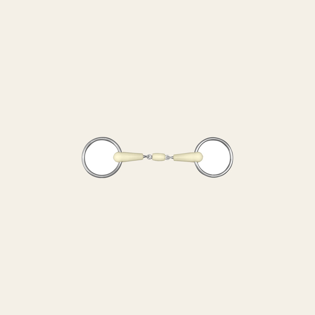 Happy Mouth Double Jointed Loose Ring W/ Roller Horse Bit