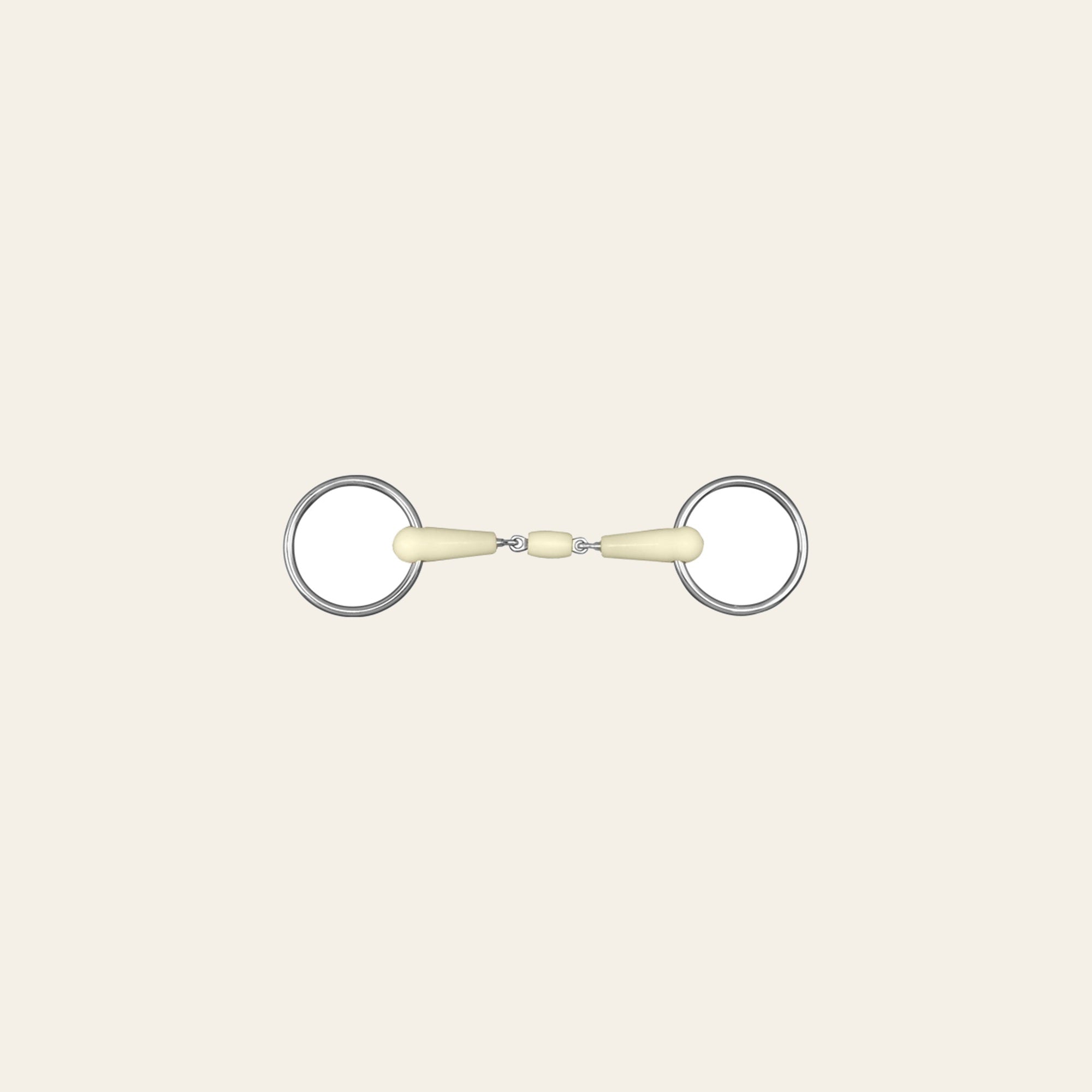 Happy Mouth Double Jointed Loose Ring W/ Roller Horse Bit