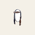 BAR H EQUINE Western Horse Floral Hand Painted Genuine Leather Headstall Dark Brown