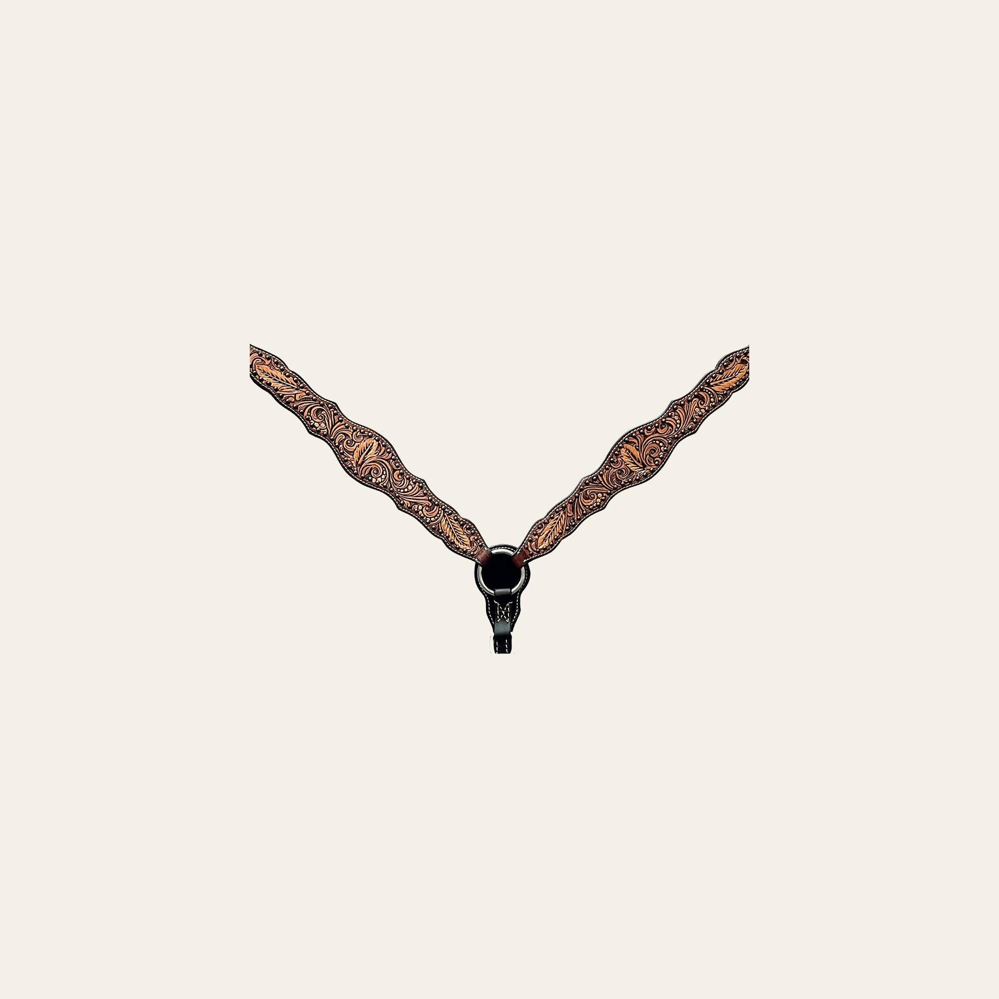 Bar H Equine Genuine Western American Leather Horse Premium Headstall & Breast Collar Set