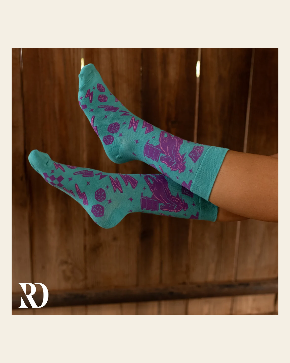 High Stakes Socks on a warm cream background
