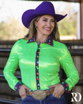 High Roller & Lime Sparkle Performance Rodeo Shirt