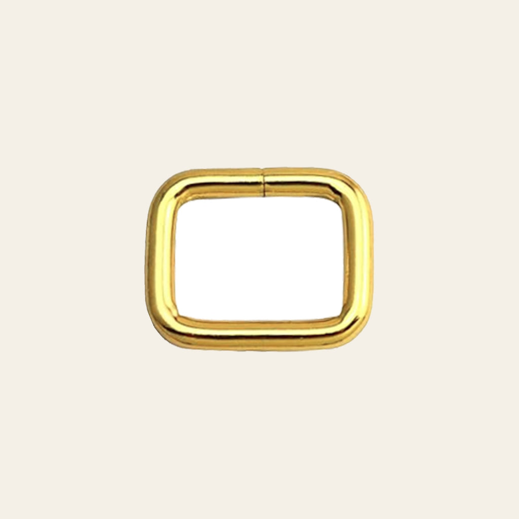 HILASON 4.8MM Stainless Steel 7/8"X1" Square Brass Plated Welded Hardware