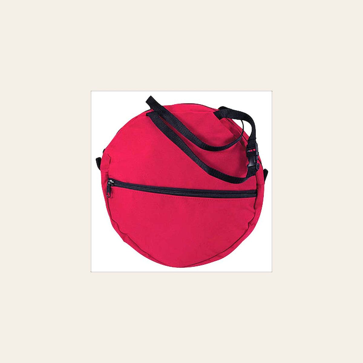 HILASON 600D Poly Kids Rope Bag Red | Durable Round Storage Zipper Pocket & Adjustable Strap Children’s Rodeo Practice Gear