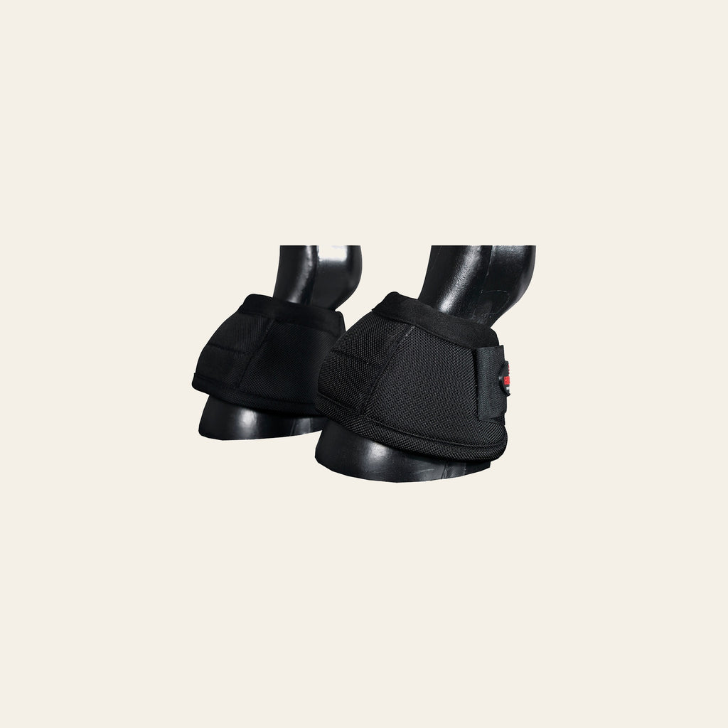 HILASON Ballistic Overreach Bell Boots for Horses Protective, Shock Absorbing, Durable & Comfortable Quick Wrap Hook Loop