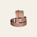 Hilason Basketweave Made In Usa Gun Holster Leather Work Belt Brown