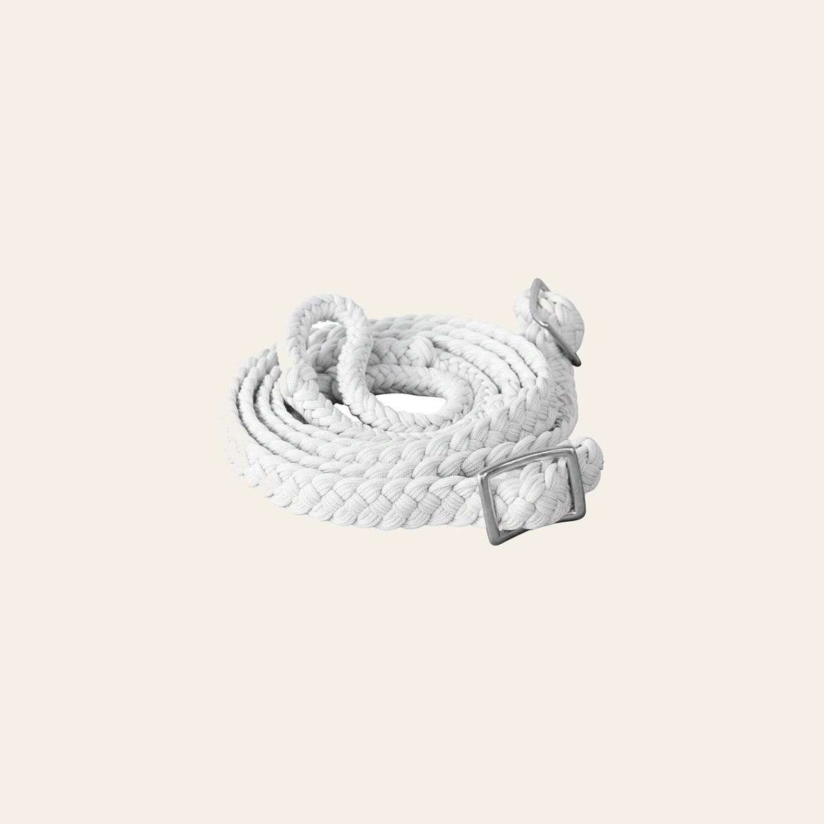 Hilason Braided Cotton Rope Belt with Metal Buckle
