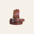 HILASON Brown Leather Dress Belt 100% Pure Italian Cow Genuine Formal | Mens Belts Western Casual Heavy Duty for Men