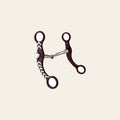 5-1/8" Hilason Brown Steel Horse Gag Bit 6" Trim Cheeks Mouth