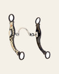 Hilason Cowboy Collection Floral Ported Chain Horse Bit Classic Steel Finish