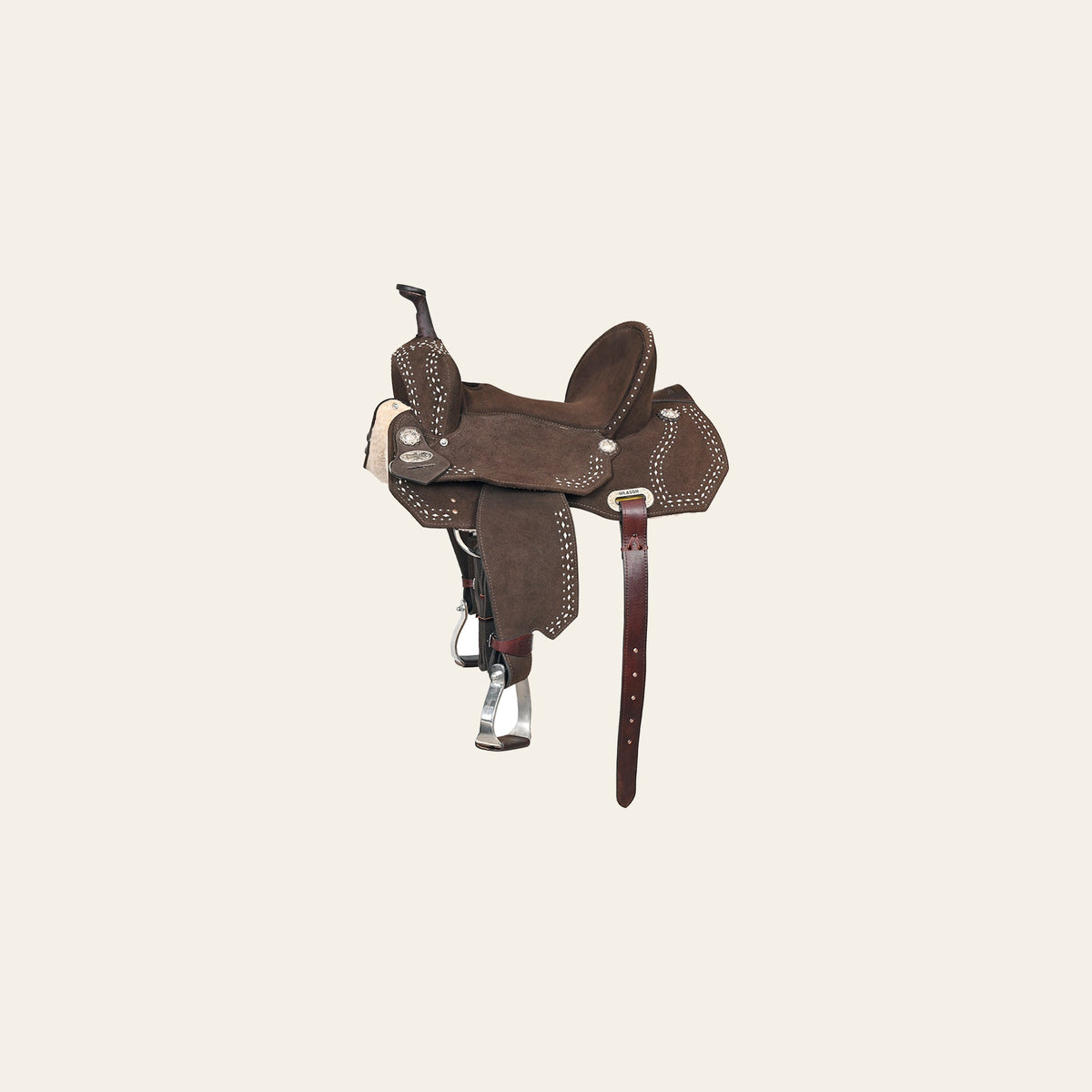 HILASON Flex Tree Western Horse Buckstitch Trail Barrel American Leather Saddle Brown | for Horses
