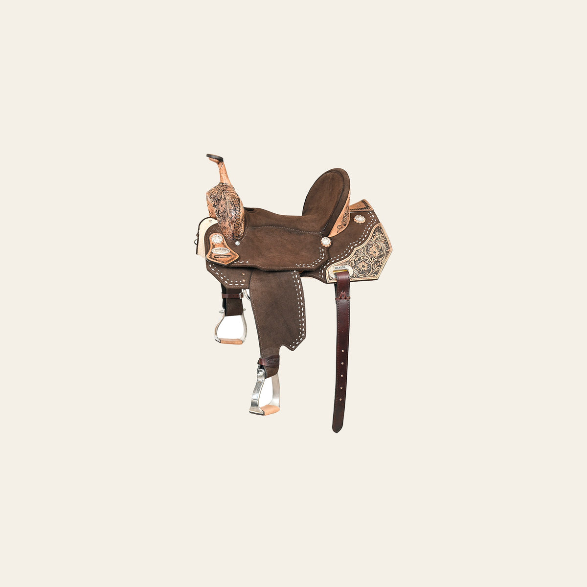 HILASON Western Horse Flex Tree Barrel Trail in American Leather Saddle Brown | for Horses