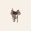 HILASON Flex Tree Western Horse Saddle in American Leather Barrel Trail | for Horses