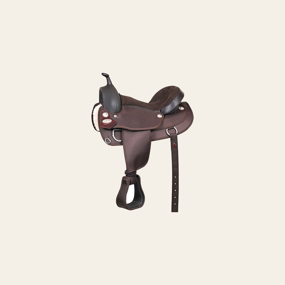 HILASON Flex Tree Western Horse Trail PleasureIn American Leather Saddle Brown | for Horses