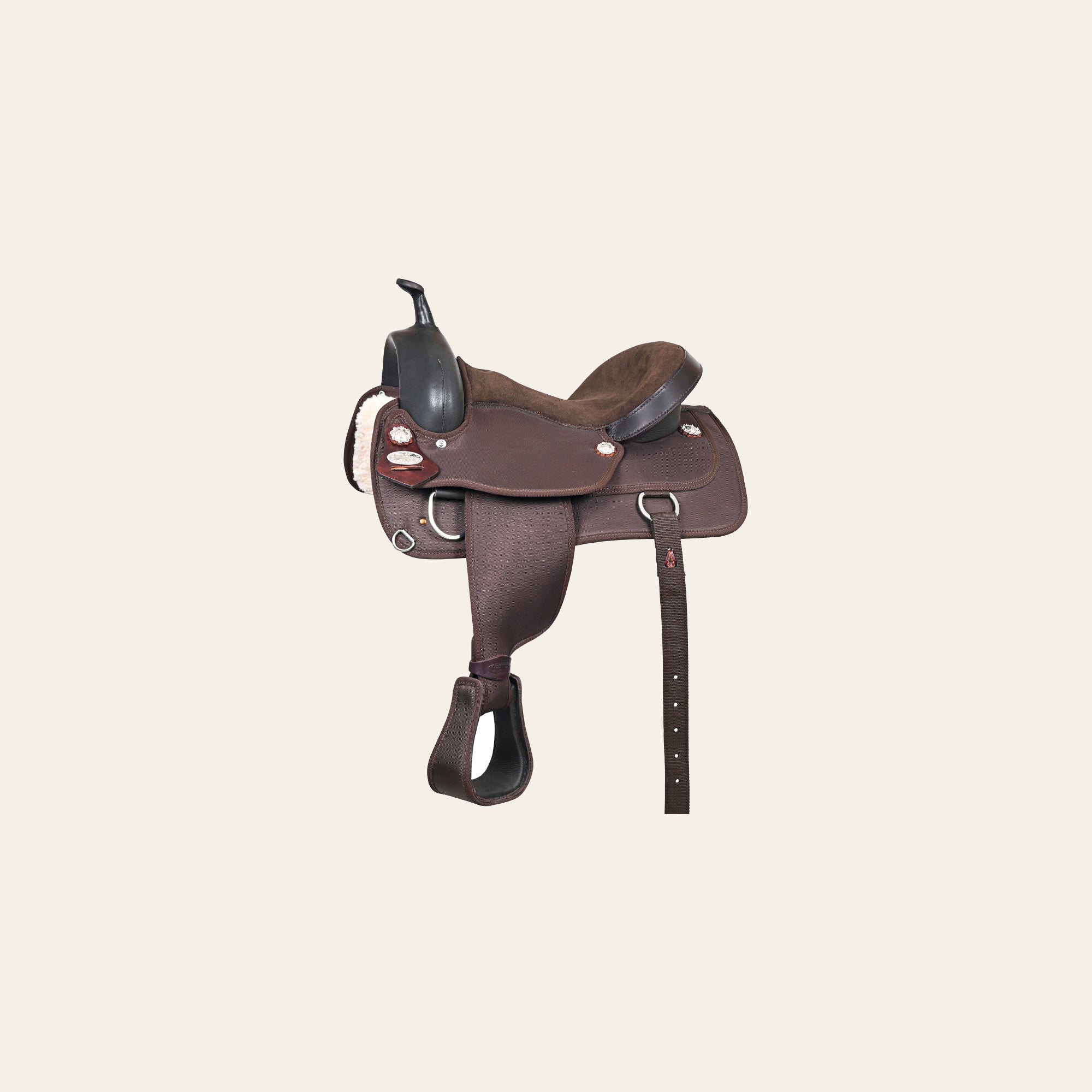 HILASON Flex Tree Western Horse Trail PleasureIn American Leather Saddle Brown | for Horses