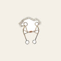 HILASON Gag Double Jointed Bit with Dogbone Copper Rollers Link | Horse Bits Western Walking Training Equine for horses