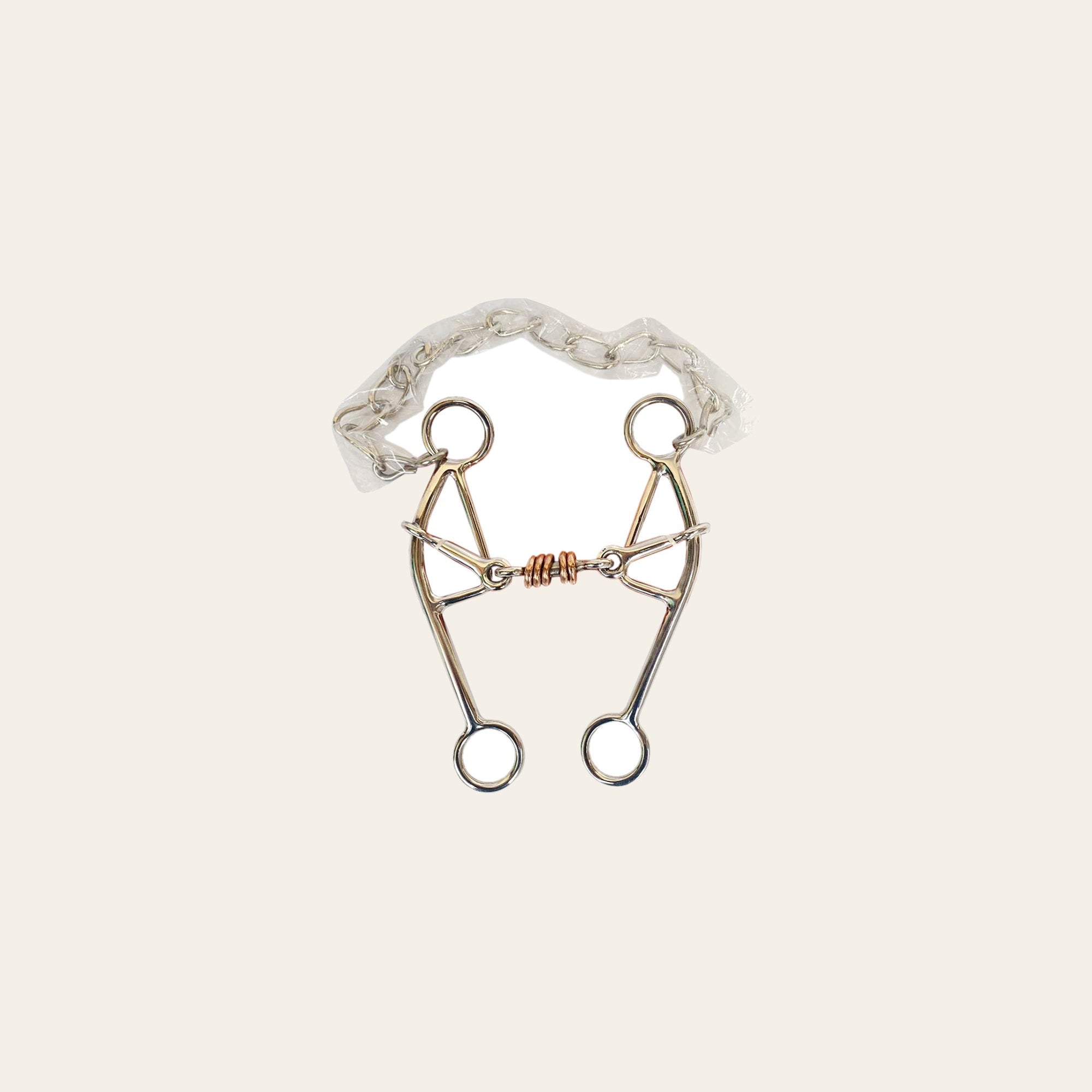 HILASON Gag Double Jointed Bit with Dogbone Copper Rollers Link | Horse Bits Western Walking Training Equine for horses