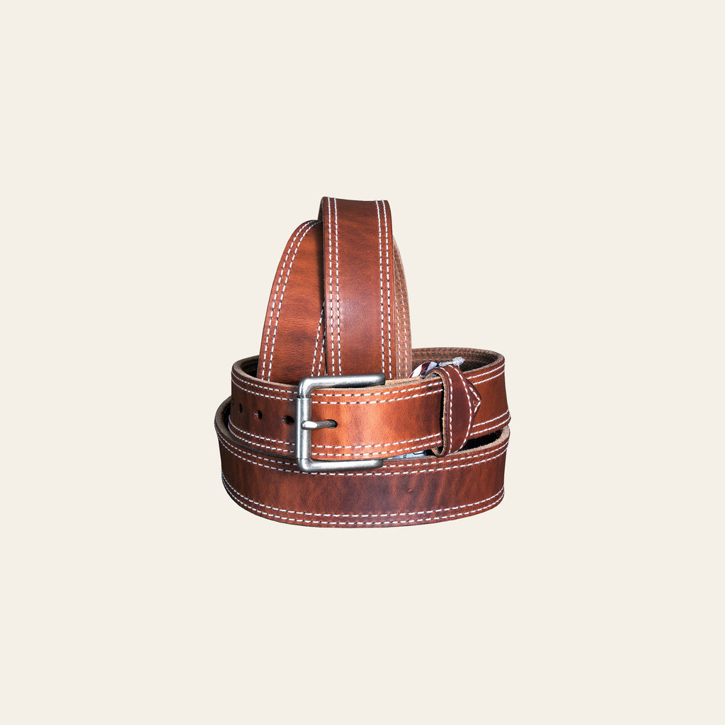 Hilason Heavy Duty Made In Usa Gun Holster Leather Work Belt Brown