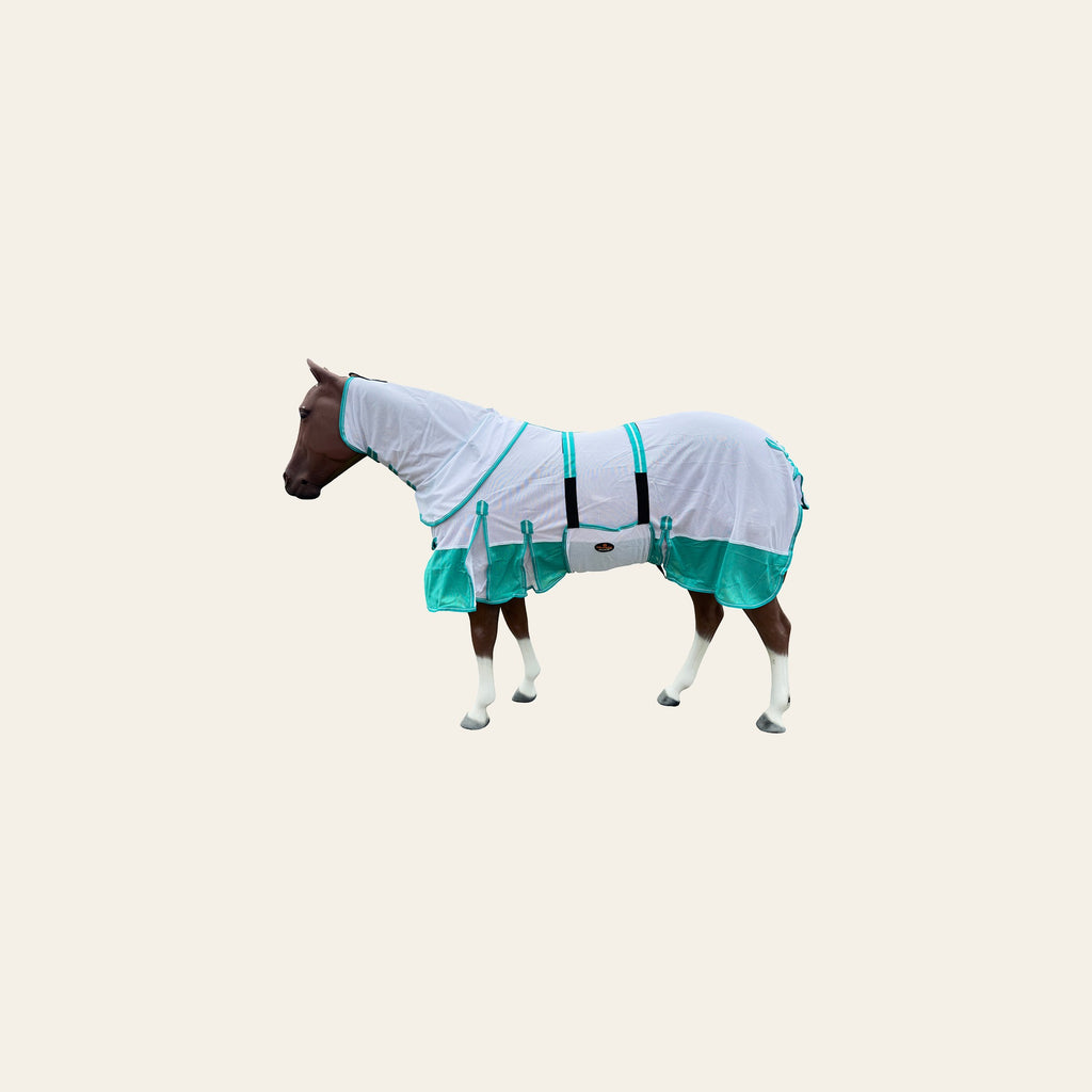 HILASON Horse Fly Sheet UV Protect Breathable Mesh Bug Mosquito Spring | Summer Horse Rug | Fly Rug
